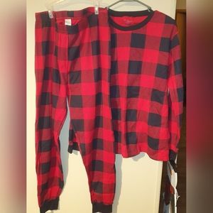 Unisex Plaid Pajamas, ADULT large
